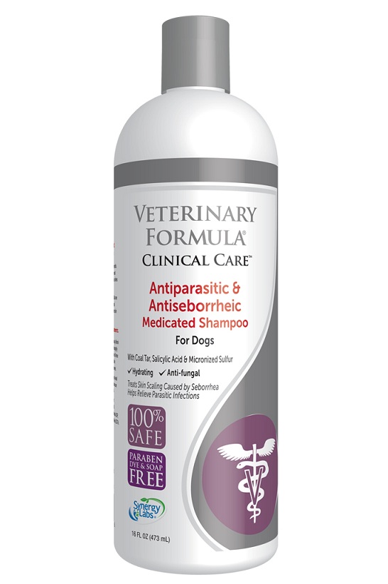 4. SynergyLabs Veterinary Formula Clinical Care Antiparasitic & Antiseborrheic Medicated Shampoo for Dogs