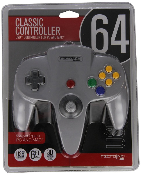 10. Retro-Bit Nintendo 64 Classic USB Enabled Controller for PC and Mac