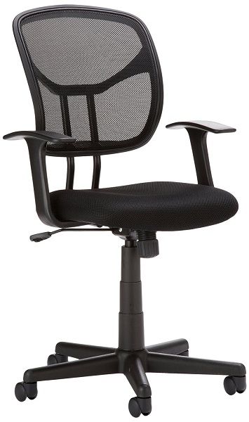 1. AmazonBasics Mid-Back Mesh Chair