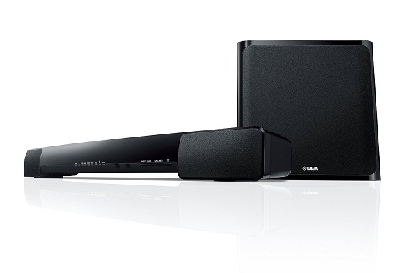 7. Yamaha YAS-203 Sound Bar with Bluetooth and Wireless Subwoofer