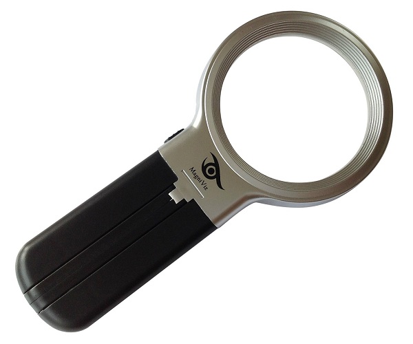 9. MagniViz Magnifying Glass with Light and Folding Stand