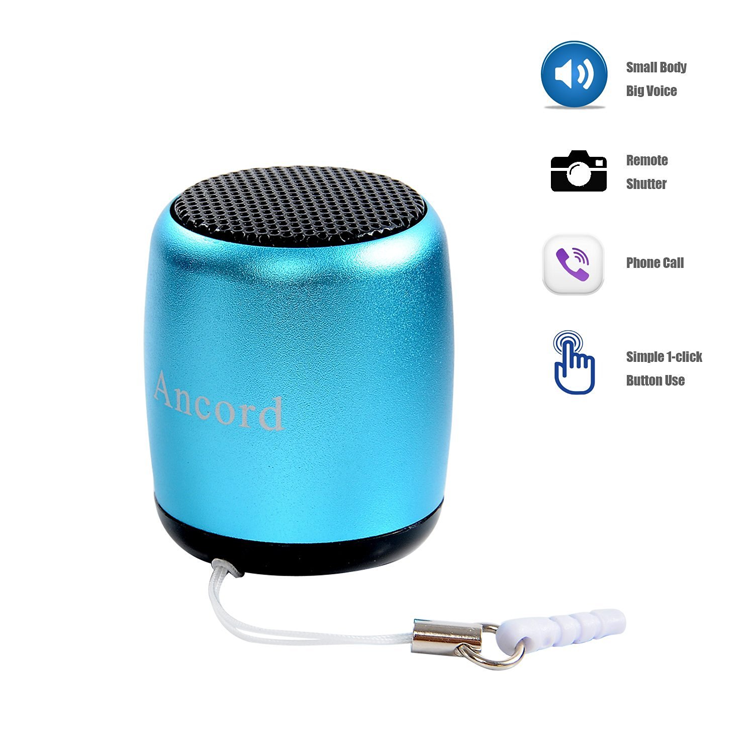 2-mini-bluetooth-speaker-portable-by-ancord-small-body-loud-voice-shutter-button-selfie-features-blue