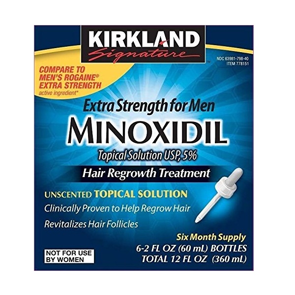 5. Kirkland Minoxidil 5% Extra Strength Hair Regrowth for Men