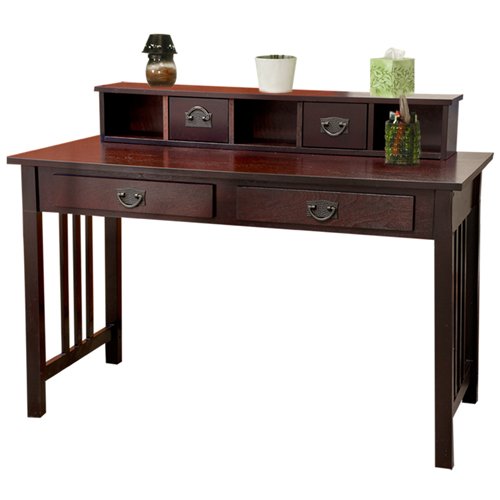 9 Best Choice Products® Mission Espresso Solid Wood Writing Desk Home Office Computer Desk