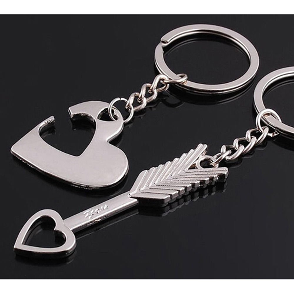 9 Cy3Lf 1 Pair Onlyou Key to My Heart Cute Couple Love Keychain Ring