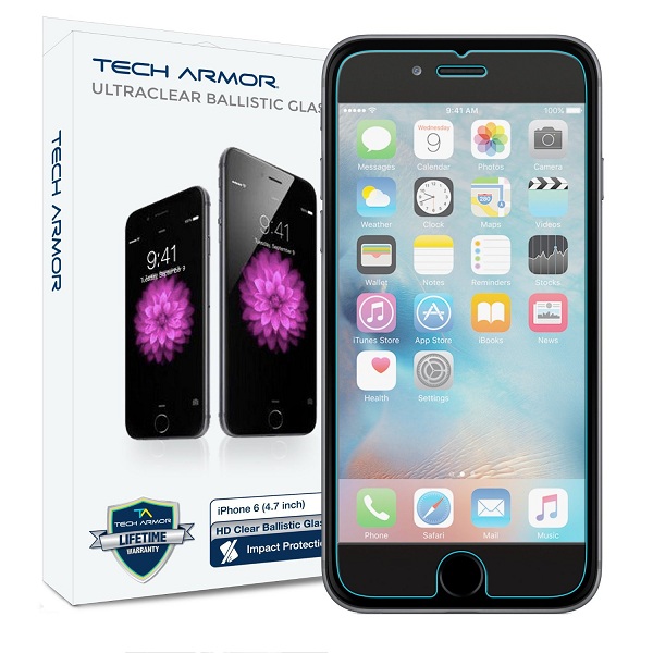 1. Tech Armor Premium Ballistic Glass for iPhone 6S Plus