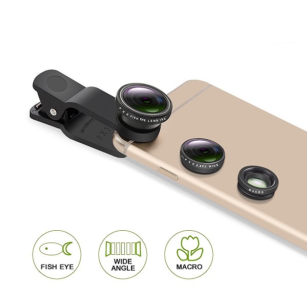 5. PLAY X STORE Universal 3-in-1 Cell Phone Camera Lens Kit